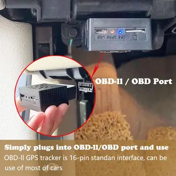 Mini Plug Žaisti OBD GPS Tracker Automobilių GSM OBDII Transporto priemonės Sekimo Prietaiso OBD2 16 PIN sąsaja kinija gps lokatorius su Nemokama Programine įranga