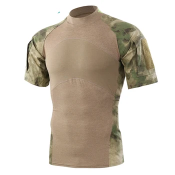 Naujas Vyrų Vasaros Taktinis T-shirt Armijos Žalioji Kovoti Marškinėliai trumpomis Rankovėmis Karinė Maskuotė Rip-stop 