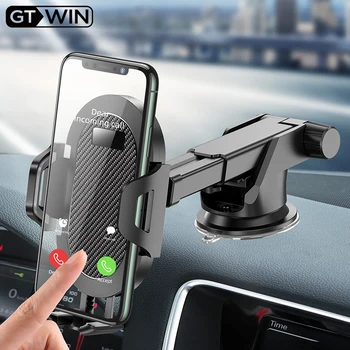 GTWIN Gyvis Automobilinis Telefono Laikiklis, Mobilaus Telefono Laikiklis Stovėti Automobilių Stiklų Svorio GPS Mount Support 