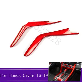 Raudona ABS Centrinis Valdymo Pultas Įrankių Skydelio Dangtelį Apdaila Pakeitimo Rėmo Interjero Formavimo Papuošti Tinka Honda Civic 2016-2019