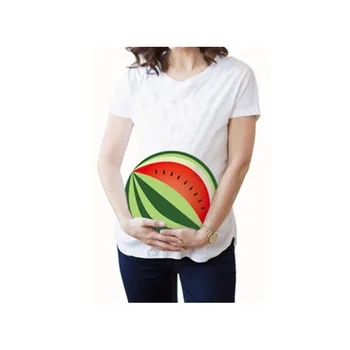 Arbūzas Naujų 2020 m. Vasarą Motinystės Nėštumo Marškinėliai Tee Moterims Laiškas Spausdinti Nėščioms Drabužius, Juokingi marškinėliai Pilnas Dydis S-3XL