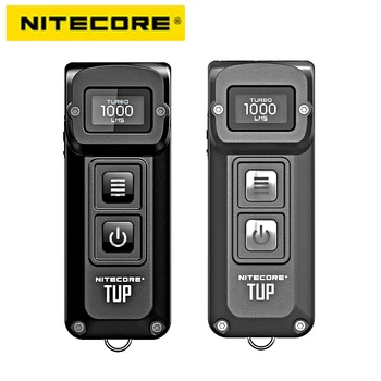 NITECORE TUP Protingas Kišenėje Šviesos EDC Kompaktiškas ir Lengvas CREE XP-L HD V6 1000 LM Keychain Žibintuvėlis su Baterija