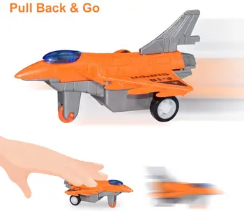 12pcs/daug Traukti Atgal Lėktuvai Transporto priemonės Playset Vaikams Pullback Plokštumos Žaislas Juokinga Orlaivių Ankstyvojo Lavinimo Žaislai Vaikams