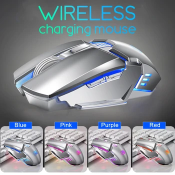 Xinmeng Mamba Wireless Gaming Mouse Touchpad USB Įkrovimo Optinis Bluetooth Pelėms Kompiuterį Nešiojamąjį Planšetinį kompiuterį Reguliuojamas LED Šviesos