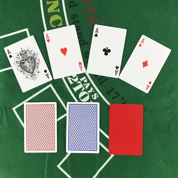 Naujas 2 rinkiniai / Daug 2 Spalvų Raudonos Ir Mėlynos spalvos PVC Pokerio Kortos Vandeniui Pramogų baccarat Texas Hold ' em Pokerio Žaidimas Yernea