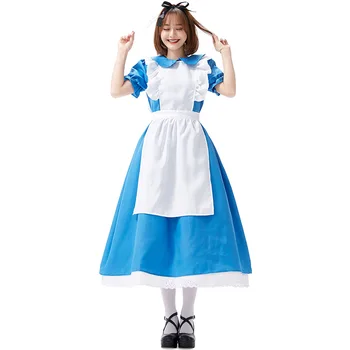Umorden Alice in Wonderland Cosplay Alice Kostiumas Paauglių Mergina, Moteris, Princesė Tarnaitė Dress Helovinas Puras Užgavėnės Šalis Suknelė