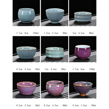 1Pc Kinijos Teacup Drinkware Kinijos Kung Fu Arbatos Rinkinys Keramikos Glazūra Teacup Handpainted Porceliano Puodeliai, Oolong Arbata Puer