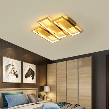 Šiuolaikinių Led Lubų Šviesos Gyvenimo Kambario, Miegamasis lamparas de techo Aikštėje Aukso LED Lubų šviestuvas namų Apšvietimo armatūra