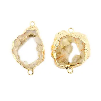 Pilka Agates kiaušinio formos auksu pusbrangių akmenų jungtis papuošalai priėmimo temperamentas priedai dydis 45x30x6mm