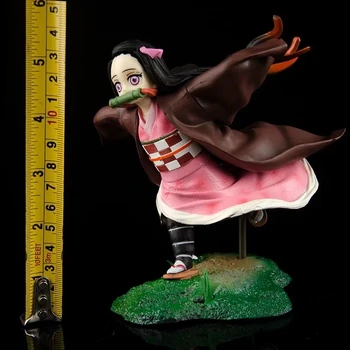 New5-18 cm Kimetsu nr. Yaiba Nezuko Tanjirou Pav Zenitsu PVC Veiksmų Skaičius, Anime Demon Slayer Statulėlės, Žaislai