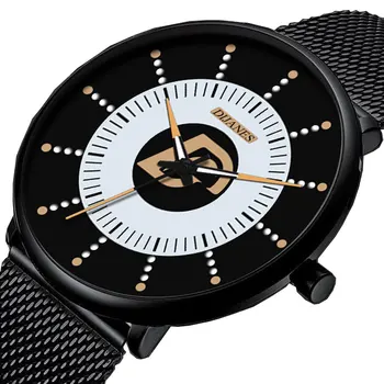 Vyriški Žiūrėti Ultra-plonas Šviesos Kvarciniai Laikrodžiai Riešo Plieno Tinklelio Juostos Laikrodžiai Vyras Vyrų Mens Reloj Hombre Relojes Para Hombre