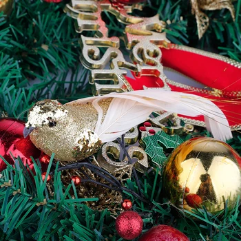 12Pcs Tikroviška Puikus Plunksnuočių Blizgučiai Dirbtinių Paukščių Įrašą Kalėdų Eglutės Ornamentu Durų Vainikai Švenčių, Vestuvių Dekoravimas