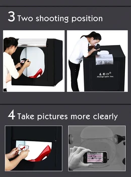 CY 100cm Foto Studija LED soft box Fotografavimo nuotraukų šviesos palapinėje set+3 Backdrops+stiprumą Vaikų drabužių shoting palapinė rinkiniai