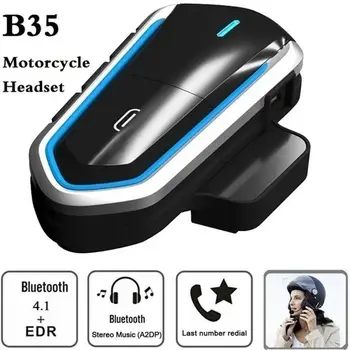B35 Motociklų Vairuotojai Šalmas Domofonas Bluetooth 4.1 laisvų Rankų įranga 