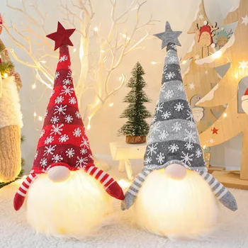 Santa Animacinių filmų Nakties Šviesos Kalėdų Stalo Dekoro Lempos Šviesos Lėlės Pliušinis Lėlės Atostogų Apšvietimas Vaikų Dovanos Kalėdų Dovana