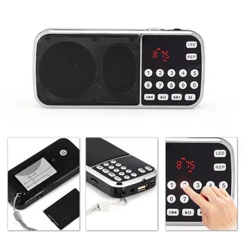 Nešiojamų Mini Stereo Garsiakalbis Paramos Žibintuvėlis TF Kortelė USB, AUX, FM Radijas, Garsiakalbis, Muzikos Grotuvas, Garso Lauke