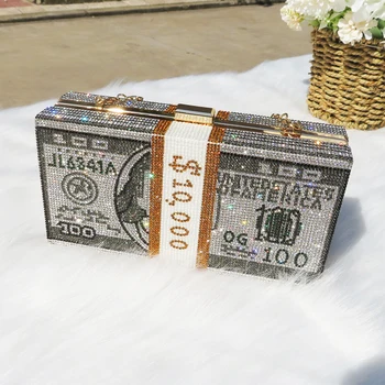 BaoYaFang 2020 Naują Atvykimo vestuvių maišelį Šalies rankinėje Dieną Sankabos Dolerių Pinigų-jav DOLERIŲ Vakarą Sankabos Krepšiai Vieną Grandinę Pečių Maišą