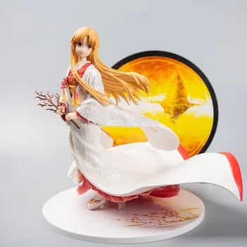 25cm Japonų Anime F:NEX Kardas Meno Internete Alicization Asuna Shiromuku PVC Veiksmų Skaičius, Žaislų Seksuali Mergina Suaugusiųjų Kolekcijos Modelis