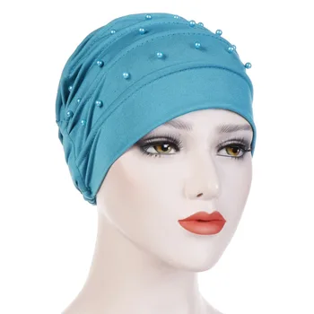 Atstumas pardavimas AI Amira Hijab Moterų Bžūp Islamo skrybėlę pearl duobute musulmonų turbaną