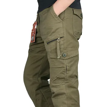 Naujas 2019 Vyrų Krovinių Kelnės Multi Kišenės Karinės Taktinės Kelnės Vyrams Outwear Streetwear Armijos Tiesios Kelnės Atsitiktinis Ilgos Kelnės