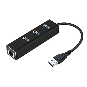USB Gigabit Ethernet Adapteris 3 jungtys USB 3.0 HUB USB į Rj45 Lan Tinklo plokštė, skirta Macbook Mac Desktop