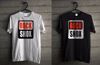 2019 Karšto Pardavimo T-Shirt Vyras New Rock Shox Logotipas Marškinėliai Kalnų Dviratininkas Mtb Jojimo Vyrų Juoda Balta 3D Spausdinimo Marškinėliai, Palaidinukė