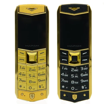 MAFAM A8 rusijos, arabų, ispanų prancūzų Vibracijos Prabangus metalinis korpusas automobilių logotipą, dviejų sim kortelių Mobilusis telefonas su oda atveju dovana P234