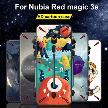 Animacinių filmų dažytos Atveju Nubija Raudonoji magija 3s Atveju, minkštas Viršelis Nubija Redmagic 3s 3 s atsparus smūgiams Silikoninis Galinio Dangtelio Raudonos magic3s