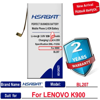 HSABAT BL207 3700mAh Mobiliojo Telefono Baterija LENOVO K900 Baterija