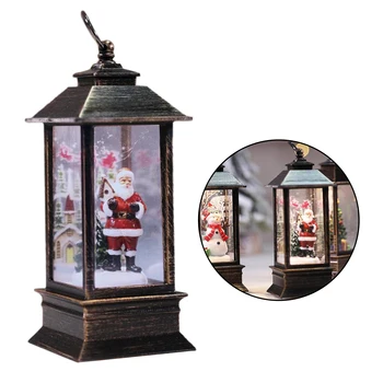 Blizgučiai Sukama, Nešiojamų Žibintų, LED Švyti Akcentas Šviesos Kalėdų Ornamentu Atostogų Vaikams Sniego Pasaulyje Deco Blizgučiai Žibintų Moterų Čiobreliai