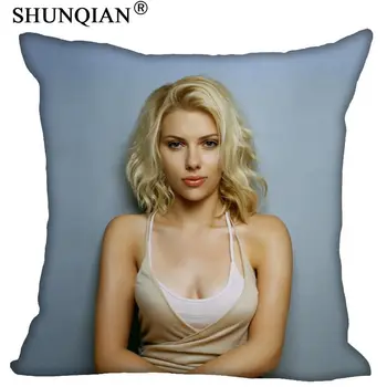 Naujų Namų pagalvę Padengti 18x18 Colių Scarlett Johansson Užvalkalas Užtrauktuku Dviejų Pusių Spausdinimo Cuatom pagalvių užvalkalai Housse de Coussin