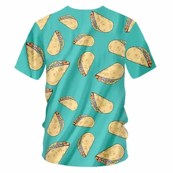 OGKB Karšto Parduoti Vyrų/moterų 3D Spausdinimo Burritos Smaguris T-marškinėliai trumpomis Rankovėmis Unisex O Kaklo Hiphop Punk Marškinėlius Homme Atsitiktinis Tee Marškinėliai