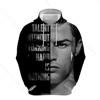Cristiano Ronaldo 3D Spausdinimo Hoodies Naujausias SP7 Hoodie Unisex Mados ilgomis Rankovėmis Kietas Puloveris Sporto Populiariausių Hoodies