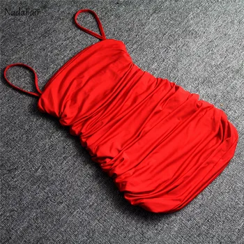 FSDA 2019 m. Vasarą Seksualių Moterų Suknelė Backless Kietas Stebėjimo Bodycon nuo Peties Ruched Mini Šalies Tvarstis suknelės