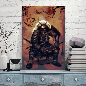 Sienos Menas Dekoras Drobė, Tapyba, Plakatų ir grafikos Sienos Dekoratyvinis Nuotraukas, Namų Puošybai Japonų Samurajus Warrior Ronin