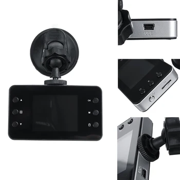 Brūkšnys Cam HD 1080p Automobilių DVR Transporto priemonės vaizdo Kamera priekinio, galinio Stiklo Skaitmeninis Vedio Diktofonas su Naktinio Matymo Radaro Detecto
