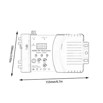 HDM68 Moduliatorius Skaitmeniniu RF HDMI suderinamus Moduliatorius AV RF Konverteris VHF UHF PAL/NTSC Standarto Nešiojamų Moduliatorius AS Mėlyna