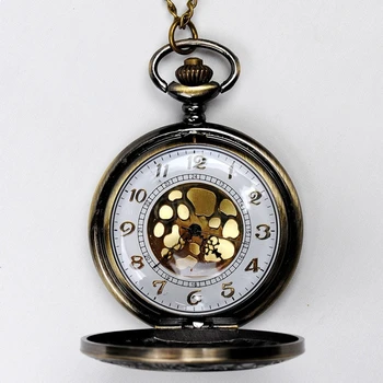 Clical Didelis Aukso Veido Romos Kišeninio Laikrodžio Stilingas Romos Masto Kišenėje Žiūrėti Bronzos Kišenėje Žiūrėti