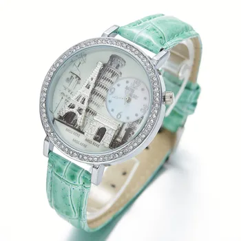 Relojes Mujer Praleisti Keke Molio Mielas 3d Mini Pasaulio Eifelio Bokšto Laikrodis Moters Ponios Laikrodžiai Moterims Montre Femme Laikrodžius 1309
