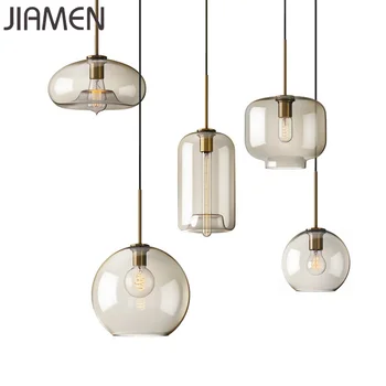 JIAMEN Modernios Led E27 Lemputės Sieniniai šviestuvai Stiklo Kabo Lempa Namų Miegamajame, Gyvenamasis Kambarys su Virtuvės Puošmena, Paprasti Įrenginiai