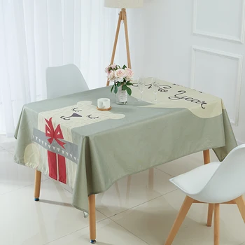 Staltiesė kalėdinė staltiesė nappe rectangulaire briedžių sniego medis Spausdinti toalha de mesa decoracao para casa stalo dangtis
