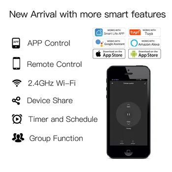 WiFi Mini Smart Užuolaidų Įjunkite Modulio ritininės Žaliuzės Užrakto Variklio Smart Gyvenimo Tuya APP Nuotolinio Valdymo Dirbti su Alexa 
