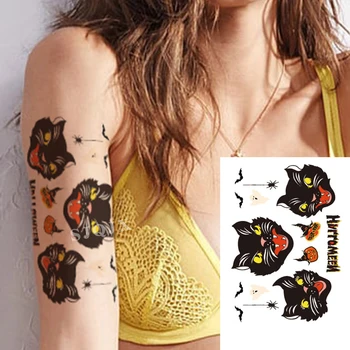 Moters rankos laikina tatuiruotė lipdukas Animacinių filmų kačiukas Katė Mažas lipdukas tatuiruotės Pelėda tigras povas Fox kūno Vandeniui netikrą tatuiruotę
