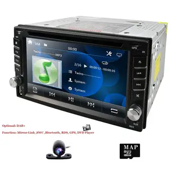 Automobilio Multimedijos 2 din Car DVD Player Dvigubo 2 din Universalus Automobilio Radijo, GPS Navigacijos brūkšnys Automobilio Stereo DTV vaizdo Nemokamas Žemėlapių vaizdo Kamera