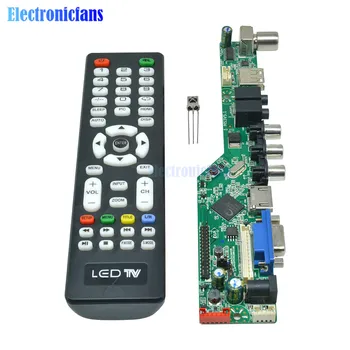 Naujas Universalus LCD Valdiklis Valdybos Sprendimo TV Plokštė VGA/HDMI/AV/TV/USB HDMI Sąsaja Vairuotojo Lenta Modulis diymore