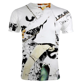 2020 Death Note, T-shirt Anime 3D Atspausdintas Vyrai Moterys Cosplay Marškinėlius Atsitiktinis Mados Streetwear Hip-Hop T marškinėliai, Unisex Viršūnes Drabužiai