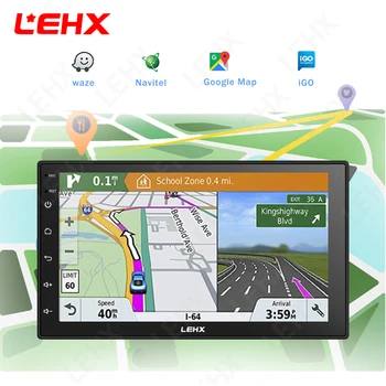 LEHX Dvigubo Din Universali 7 colių Android 8.1 Automobilio Radijo, GPS Multimedijos Blokas Player 