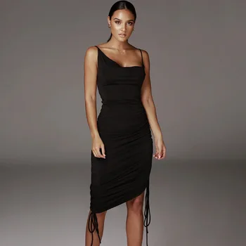 ANJAMANOR Seksualus, Elegantiškas Suknelės Moterims Raišteliu Reguliuojamas Tvarstis Maxi Suknelė Vestidos 2020 M. Vasarą Šalies Klubas Dėvėti D70-AD47