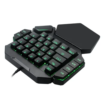 K50 Viena Ranka, Mechaninė Laidinio Žaidimų Klaviatūra RGB Apšvietimu Nešiojamų 35 Klavišus į Kairę Ranką, Mini Klaviatūra PC PS4 Xbox Gamer