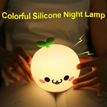 LED Nakties Šviesos Lempos Silikono Animacinių filmų Mielas USB Įkrovimo Vaikams Dovanų, Miegamojo Lovos JA55